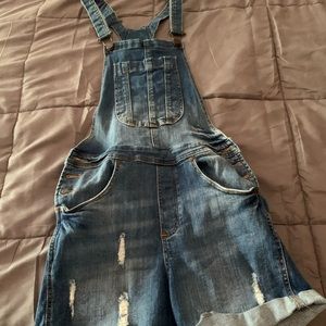 Jean overall shorts